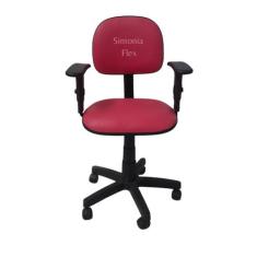 Cadeira secretaria com regulagem de altura a gás e braço regulagem cor