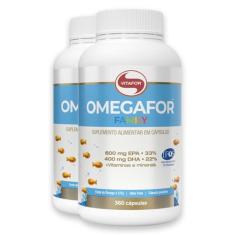 Kit 2 Omegafor Family Ômega 3 Vitafor 360 Cápsulas