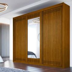 Guarda Roupa Casal Com Espelho 3 Portas 6 Gavetas Palissy Móveis Bettio