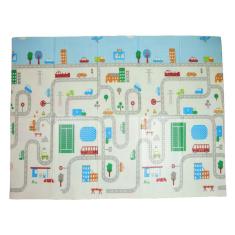 Tapete de Atividades Infantil Dupla Face Pista de Carrinhos 200x150x1cm