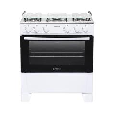 Fogão Atlas Mônaco Plus 5 Bocas Mesa Inox Automático Branco