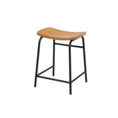 Banqueta Banco Baixo Canoa Elegante Conforto Industrial - Studio Metal