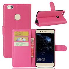 Capa carteira para Huawei P10 Lite, capa carteira flip de couro PU premium com compartimento para cartão, suporte e fecho magnético [capa interna à prova de choque de TPU] Compatível com Huawei P10
