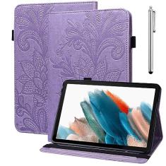 VODEFOX Capa para Samsung Galaxy Tab S9 FE 5G 10,9 polegadas 2023, capa protetora floral de renda de couro PU com compartimentos para cartões e alça de mão para Samsung Galaxy Tab S9 FE/Tab S9 de 11
