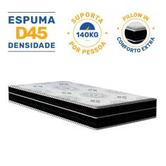Colchão de Espuma D45 Pillow In Anjos OrtoConfort Solteiro 88x188x18cm