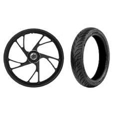 Kit Roda Dianteira Titan Fan Start 160 2016 A 2024 Pe De Galinha Freio Disco + Pneu St600 80/100-18