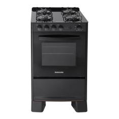 Fogão de Piso FGVCG410PT com 4 Bocas Cook Glass Suggar, Preto, Bivolt