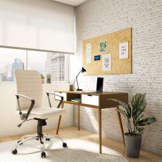 Cadeira de Escritório Diretor Giratória Assen Branca