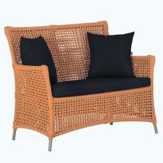 1 Sofá área Externa Igapó Alumínio Fendi Corda Náutica E12 Terra Cota