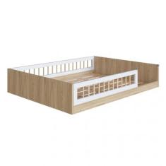 Cama Montessoriana de Casal Affetto Aveiro OAK Branco Completa Móveis