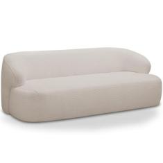 Sofá 3 Lugares Curvo Orgânico Para Sala Living 180cm Barolo L06 Bouclê