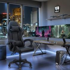 Cadeira Gamer Couro Giratória TR-MAX Preto - Lianto Decor