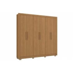 Guarda Roupa Casal 6 Portas E 3 Gavetas C/ Pés Cb04m569 Canela - Kappesberg