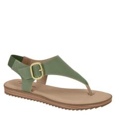 Sandália Rasteira Feminina Modare Estilo Conforto 7141.141, Verde salv
