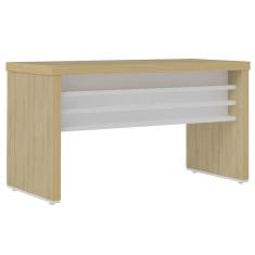 Mesa para Escritório 135cm Tamburato Corp A06 Carvalho/Branco - Mpozenato