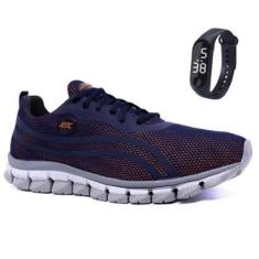 Tênis Masculino Para Academia Sola Reta Com Relógio 21-Masculino