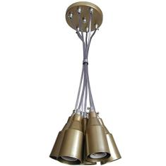 Pendente Jm Iluminação Cabo Flexível Dourado 18 X 12 cm