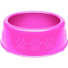 Comedouro Perolizado Luxo Rosa - Tam. M