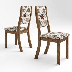 Conjunto 2 Cadeiras Kiara Siena Móveis Avelã/Passion
