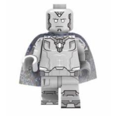 Boneco Blocos De Montar Visão Prateado Wandavision