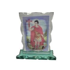 Quadros Decorativo De Vidro 14,5X12Cm Santo Expedito - Zp7