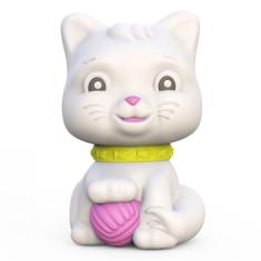 Mordedor De Vinil Macio Para Bebê Gato Boneco De Apertar