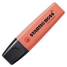 Caneta Marcador de Texto Stabilo Boss, Sertic, Coral, vermelho mellow@5mm