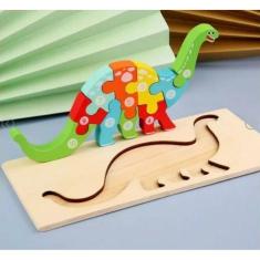 Dinossauro Quebra-Cabeça Alfabeto E Números Jogo