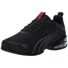 PUMA Tênis de corrida masculino Voltaic Evo, Puma Preto-tempestuoso ardósia - para todos os tempos vermelho, 42
