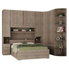 Dormitório Queen Size Sem Cama 1219s Castanho