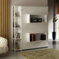 Cama Articulada Casal 4 Prateleiras 2 Nichos CM8014 Tecnomobili, Branc