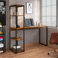 Escrivaninha com Estante 136cm Brooklyn Artefamol, Preto