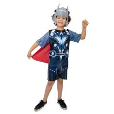 Fantasia Thor Ragnarok Infantil Com Mascara Guerra Infinita - Fantasia