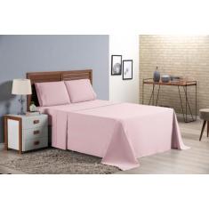 Jogo De Lençol Casal 4 peças 180 Fios percal Com Elástico - Bela Casa 