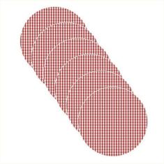 Sousplat Xadrez Vermelho - NSW, Sem base, 6 Peças