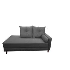 Divã Recamier Berlim 1,80 Cm Lado Direito Suede Cinza