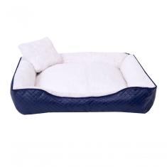 Cama Para Pet Cães E Gatos Sherpa Porte Grande Azul Marinho