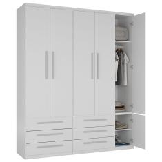 Guarda-roupa 5 Portas 6 Gavetas Modular 1310 Ilan Branco