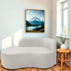 Divã Recamier Orgânico Tokyo 160cm Lado Esquerdo Bouclé - Doce Sonho M