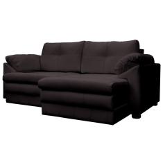 Sofá Retrátil 2 Lugares Bipartido Sala de Estar Bali 175cm Couro Marrom - Gran Belo