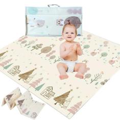 Tapete Infantil de Atividades Emborrachado Antiderrapante Dobrável Tér