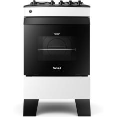 Fogão Consul 4 Bocas com Mesa Esmaltada Cfo4zab Branco Bivolt