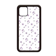 Capa roxa pequenas estrelas notas musicais para iPhone 12 Pro Max para Apple Mini Mobile Case Shell