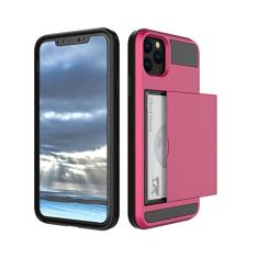 Capa de telefone com slot para cartão de crédito para iPhone 11 12 13 Pro Max XR XS Max X 8 7 Plus 13 12 Pro 13 Armor Slide Wallet Hard PC Back Cover, T5, para iPhone 12