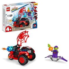 LEGO Marvel Spidey e seus amigos incríveis Miles Morales: Kit de Construção Techno Trike 10781 do Homem-Aranha; Conjunto de Miles Morales faz uma idei
