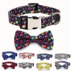 Coleira de gravata borboleta para cães, linda gravata borboleta para gatos, fivela de metal durável, ajustável para PP, médio, grande, animais de estimação, meninas, meninos, filhotes, gatinhos,