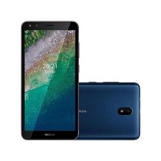 Smartphone Nokia C01 Plus 32GB 1GB RAM Tela de 5,45 Pol. Câmera Traseira 5MP Azul – NK040