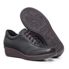 Sapato Tênis Ortopédico Feminino Mocassim Anti Stres Mocatênis Amarrar Confortável Leve-Feminino