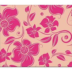 Papel de Parede Adesivo Lavável Floral Magenta