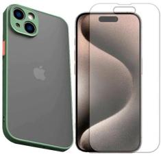 Capa Translucida Compatível Com iPhone 15 Plus + Pelicula Hidrogel - G